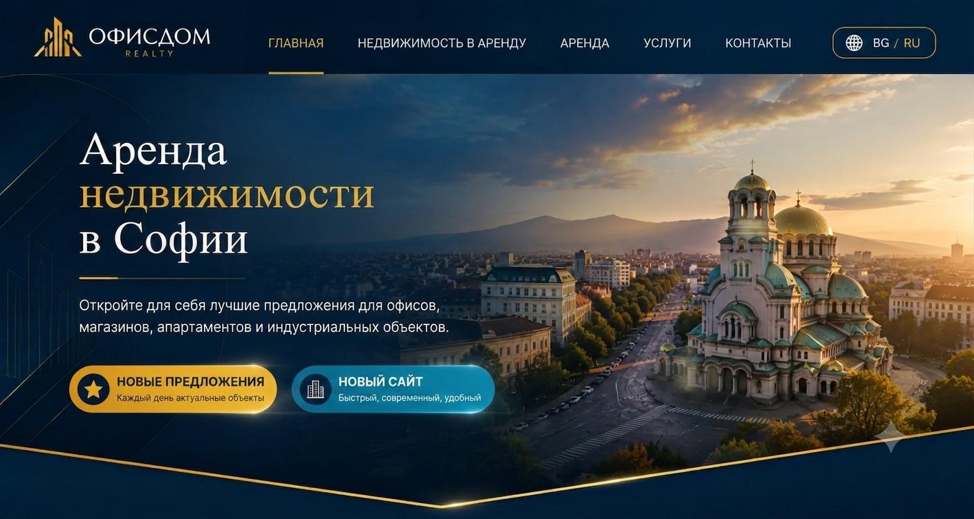 Аренда недвижимости в Софии | ОфисДом Realty